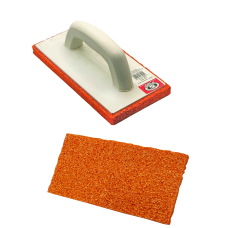Терка з пластику 130x280мм ABS Гідро-гума 18мм оранжева OLEJNIK (205111)