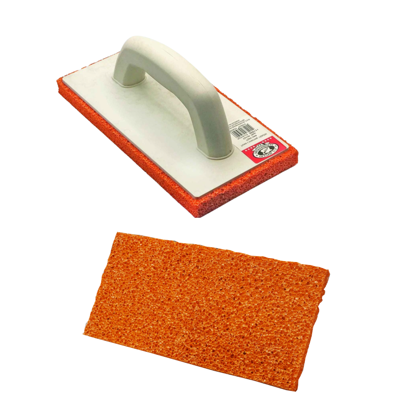 Терка з пластику 130x280мм ABS Гідро-гума 18мм оранжева OLEJNIK (205111)