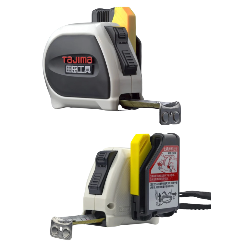 Рулетка будівельна 5м х 25мм TAJIMA (Японія) SIGMA автостоп посилена стрічка магнітна з тримачем на пояс