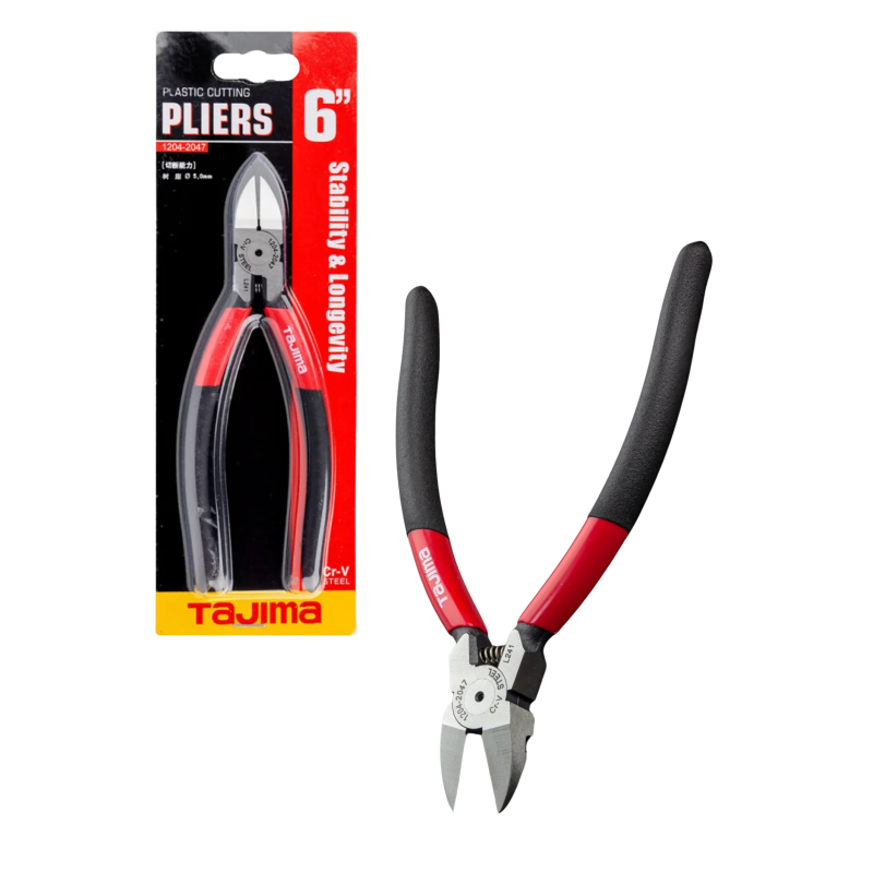 Кусачки бокорізи 160 мм TAJIMA Premium (Японія) CrV для пластику, плоскі губки Кусачки бокорізи 160 мм TAJIMA Premium (Японія) CrV для пластику, плоскі губки