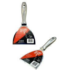 Однокомпонентний шпатель 125 мм з нержавіючої сталі із ергономічною формою OLEJNIK (124013-1)