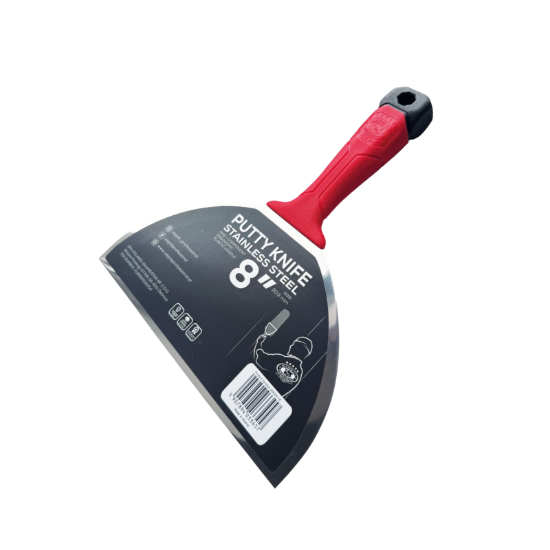 Однокомпонентний шпатель OLEJNIK 200мм із загартованої нержавіючої сталі із ергономічною формою (124020-1K)