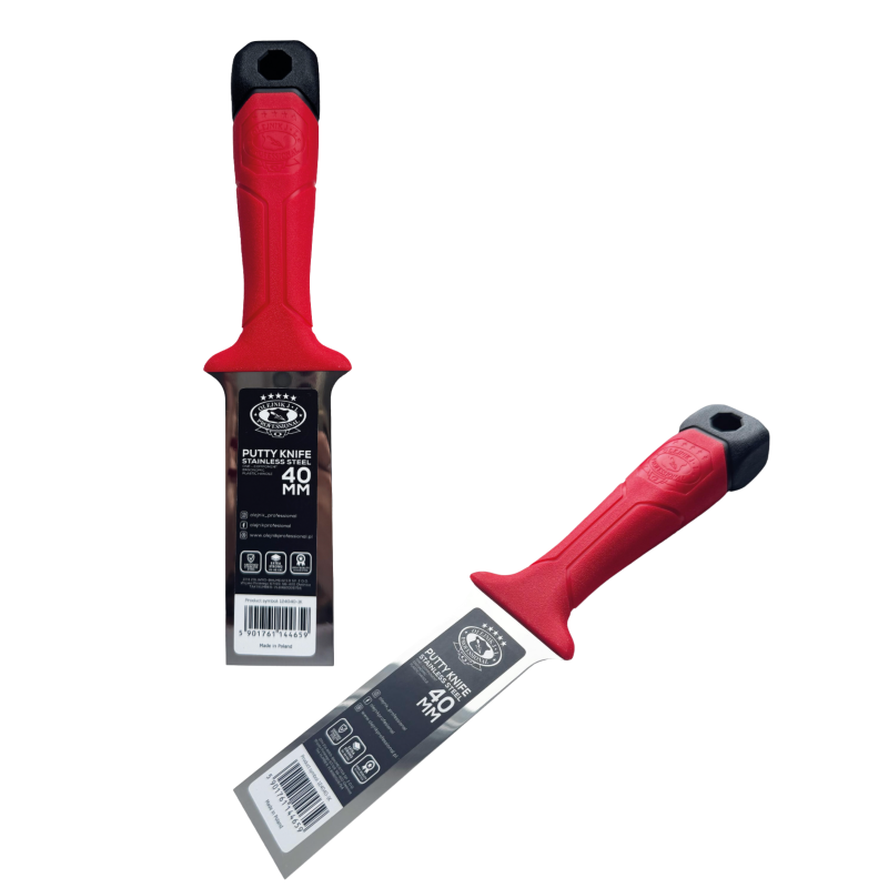 Однокомпонентний шпатель OLEJNIK 40мм із загартованої нержавіючої сталі із ергономічною формою (124040-1K)