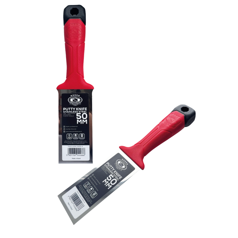 Однокомпонентний шпатель OLEJNIK 50мм із загартованої нержавіючої сталі із ергономічною формою (124050-1K)