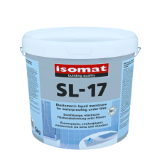 Еластомерна рідка мембрана для гідроізоляції під плитку  ISOMAT SL 17 блакитна 15 кг (212311)