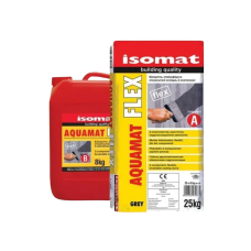 Двокомпонентна цементна гідроізоляція Isomat Aquamat-Flex сіра 33 кг (212392)