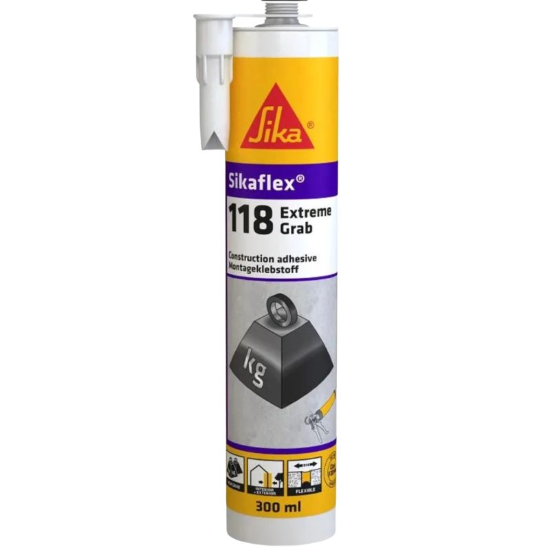 Клей з надвисокою початковою хваткою Sika Flex 118 Extreme Grab, 290 мл