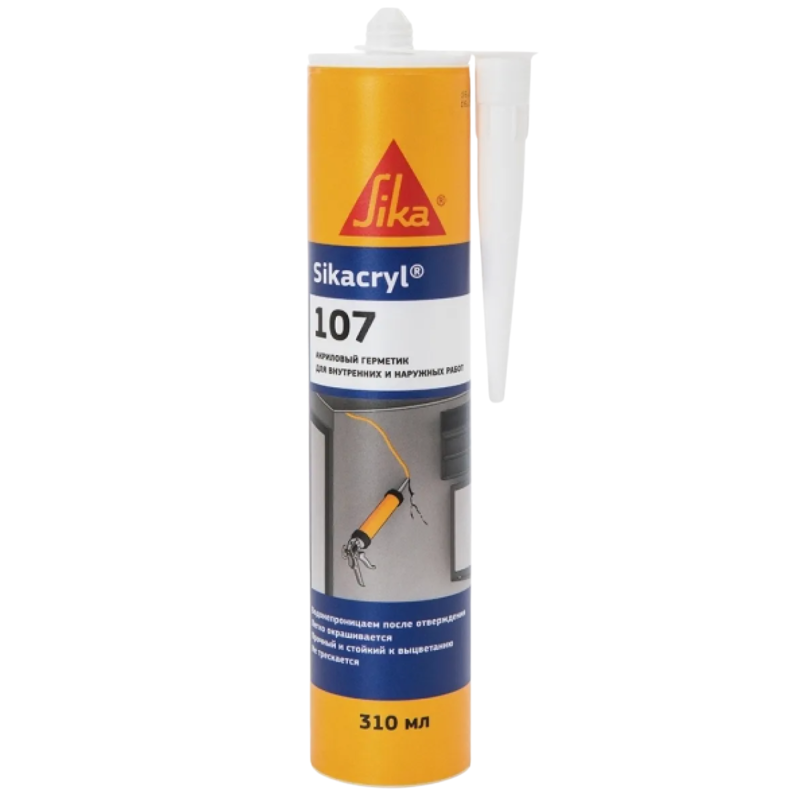 Акриловий силіконізований герметик Sika Sikacryl®-107 білий 310 мл