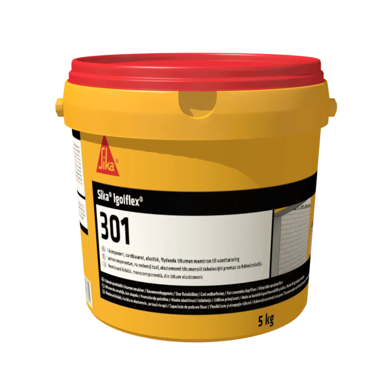 Гідроізоляція бітумно-полімерна Sika Igolflex 301 для фундаментів і цоколів, 5 кг