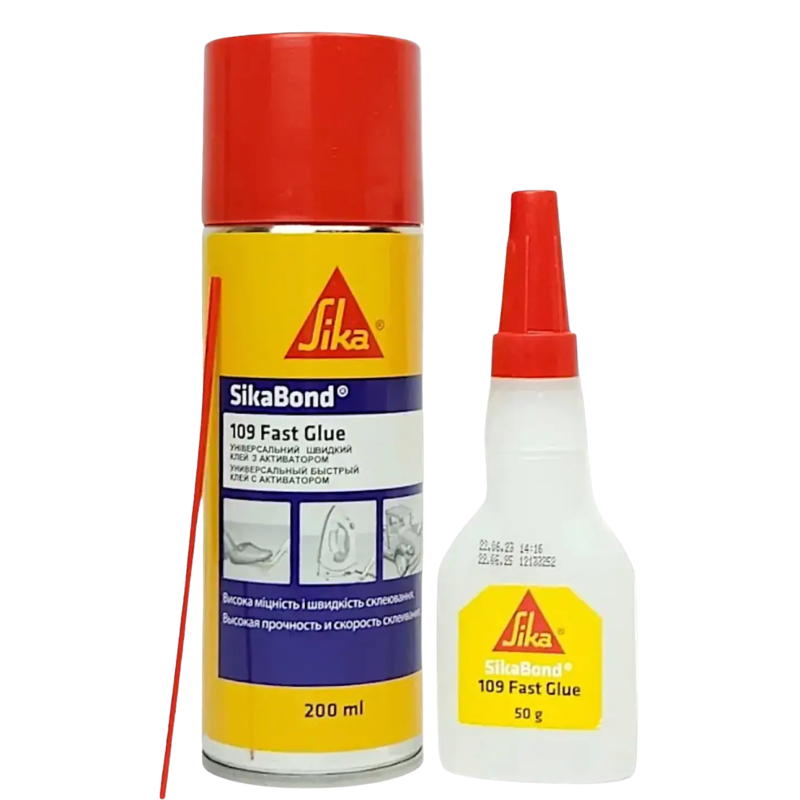 Миттєвий універсальний клей SikaBond®-109 Fast Glue 50 г + 200 мл