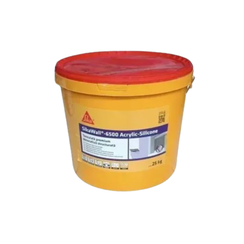 Декоративна фасадна штукатурка SikaWall-6500 Acrylic Silicone біла 25 кг
