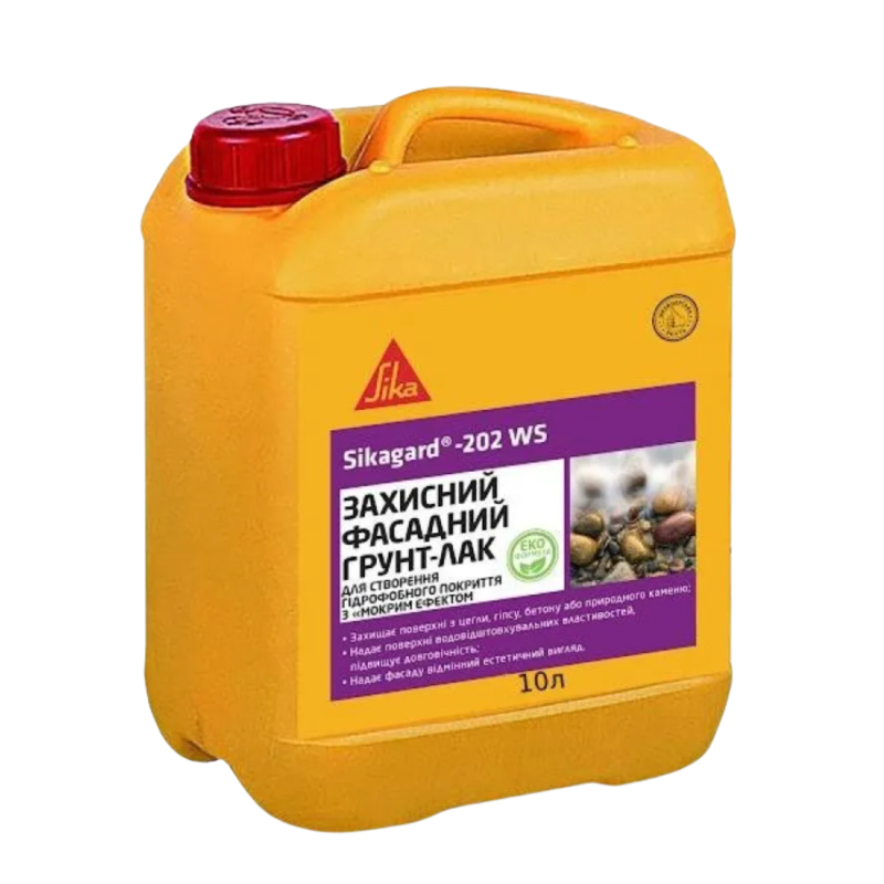 Гідрофобне покриття з ефектом мокрого каменю Sikagard®-202 WS ECO, 10 л