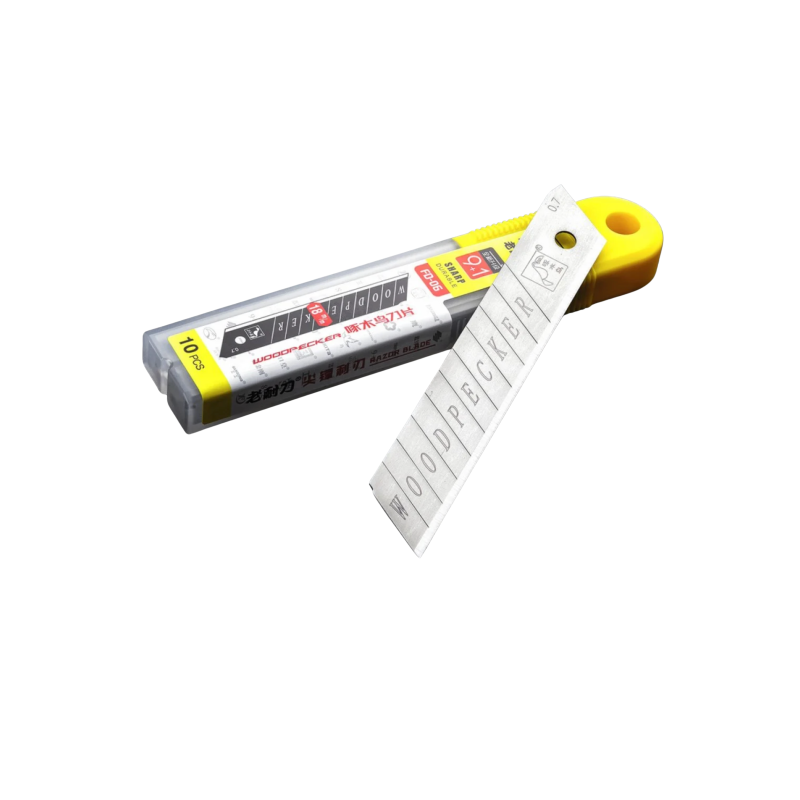 Леза для канцелярського ножа 18мм Woodpecker ультра товсті сірі 10шт FD-06