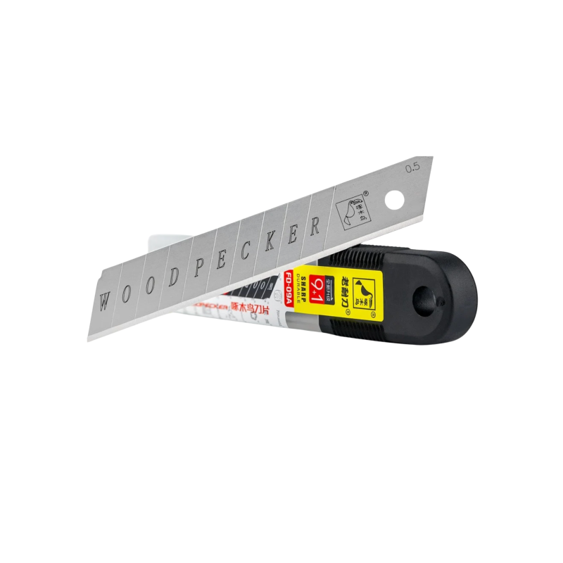 Леза для канцелярського ножа 18мм Woodpecker ультра гострі сірі 10шт FD-09A