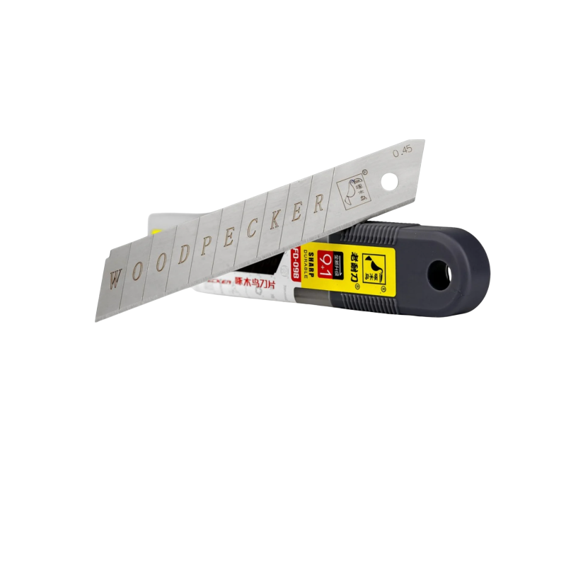 Леза для канцелярського ножа 18мм Woodpecker сірі 10шт FD-09B