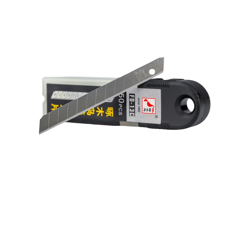 Леза для канцелярського ножа 9мм Woodpecker сірі 50шт FD-13C