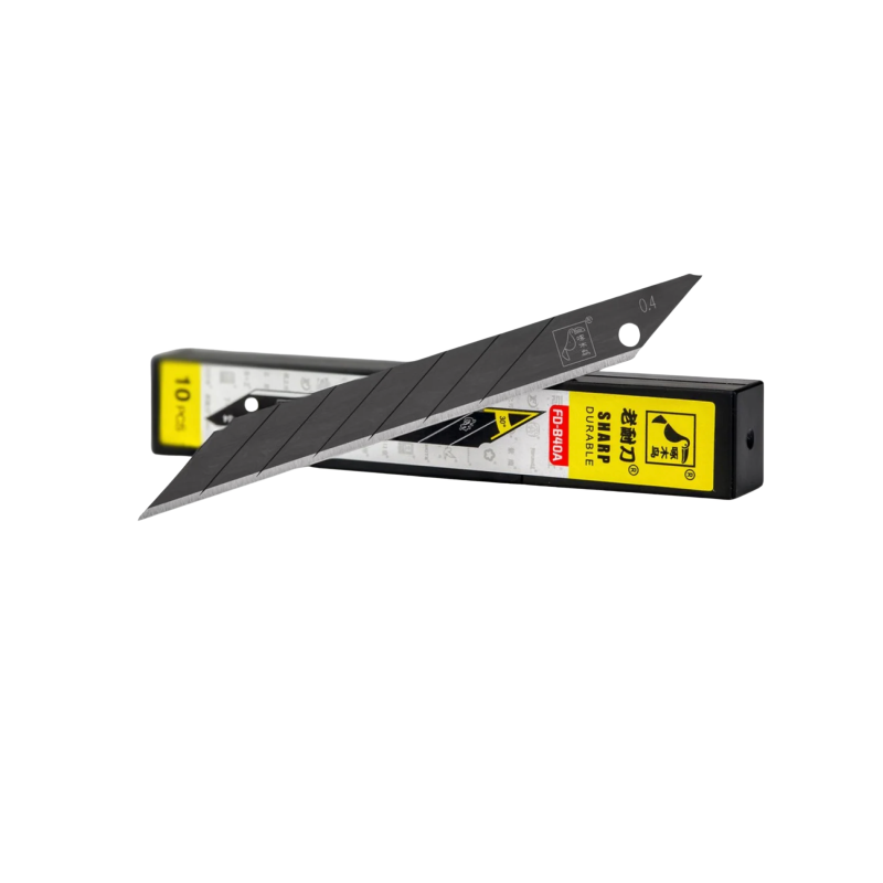 Леза для будівельного ножа 9 мм кут 30 ° Woodpecker чорні ультра гострі 10шт FD-B40A