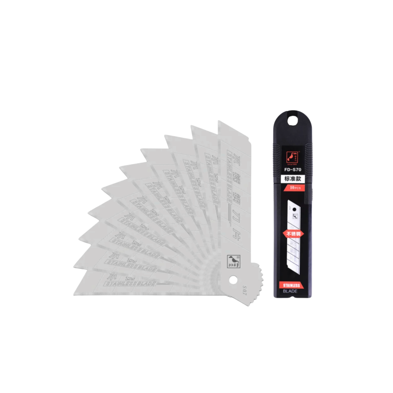 Леза для ножа 25 мм неіржавкі Woodpecker сірі 10 шт FD-S70 Леза для ножа 25 мм неіржавкі Woodpecker сірі 10 шт FD-S70