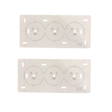 Шаблон (кондуктор, трафарет) для свердління підрозетників Ø68 мм на 3 отвори (L106)