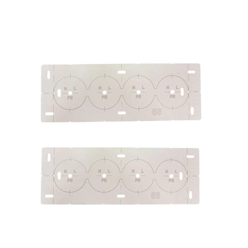 Шаблон (кондуктор, трафарет) для свердління підрозетників Ø68 мм на 4 отвори (L107)