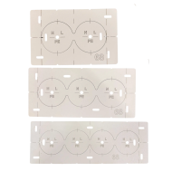 Набір шаблонів (кондукторів, трафаретів) для свердління підрозетників Ø68 мм на 2, 3, 4 отвори (L109)