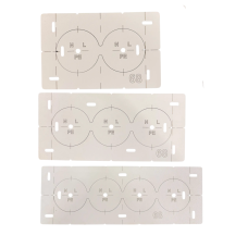 Набір шаблонів (кондукторів, трафаретів) для свердління підрозетників Ø68 мм на 2, 3, 4 отвори (L109)