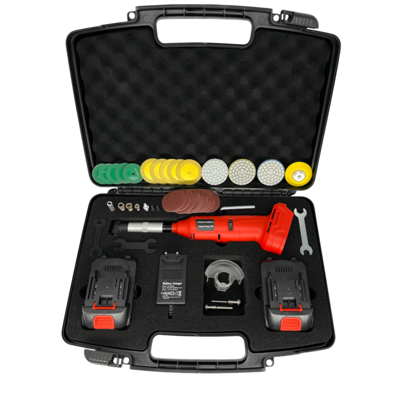 Кутова акумуляторна шліфувальна машина (гравер) Pomogator з 2 АКБ 21V (PR20А)