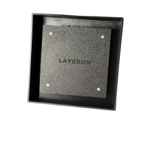 Вентилятор прихованого монтажу Layeron D100 квадратний з регулюванням висоти плитки, 105 м³/год, білий/чорний (L0024)