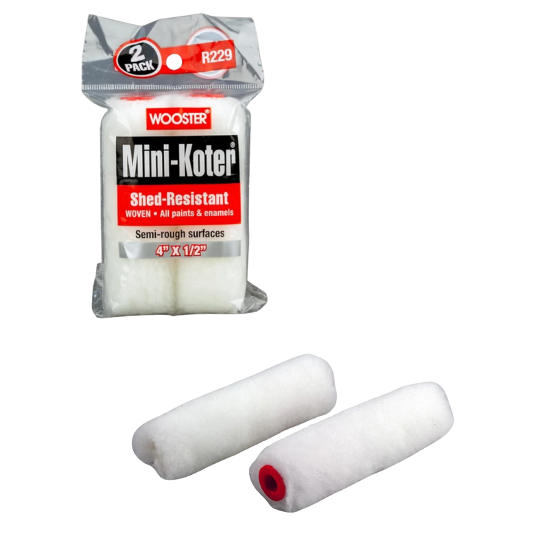 Комплект мініваликів Wooster Shed-Resistant Mini-Koter  R229-4,  10 см, ворс 13 мм, 2 шт