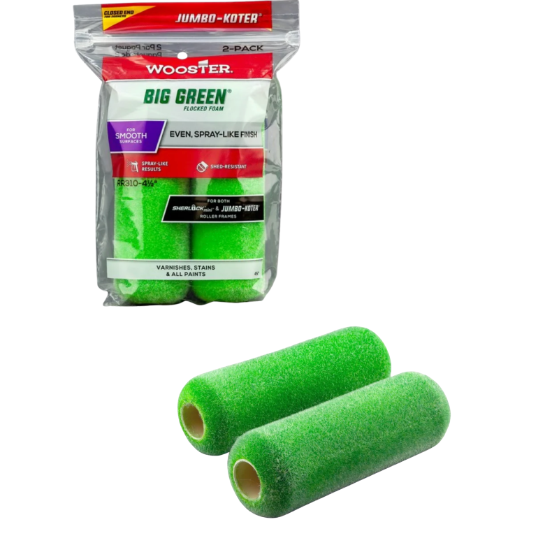 Комплект мініваликів Wooster Big Green Jumbo-Koter RR310-4, 10 см,  2 шт