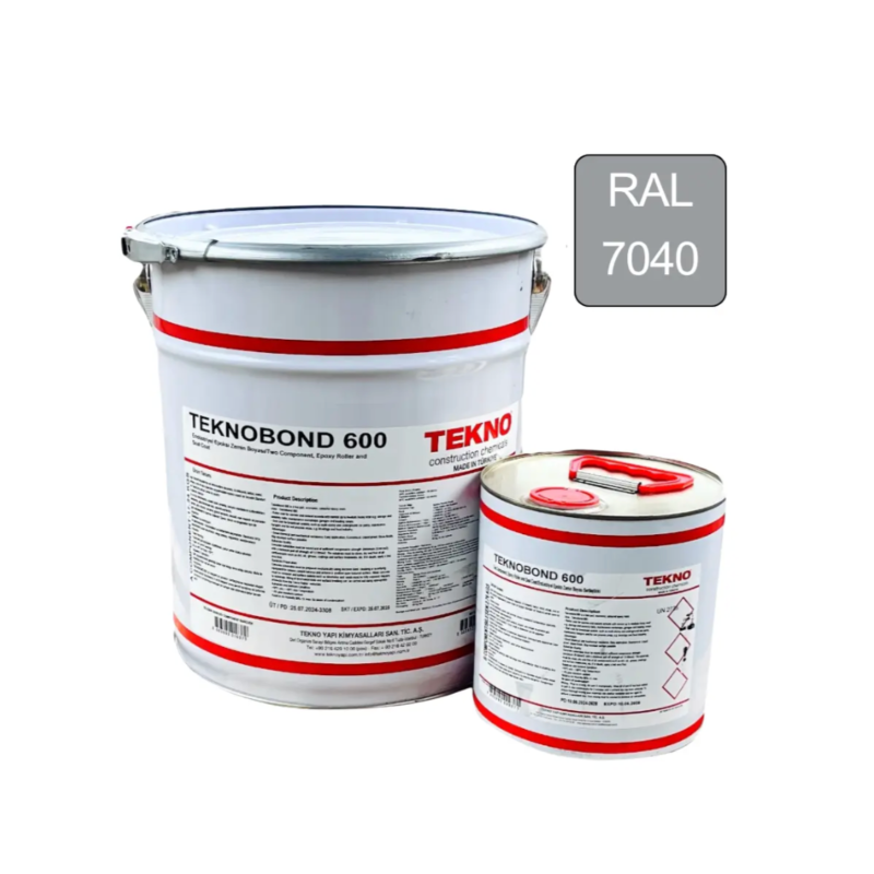 Епоксидна фарба для бетонної підлоги Teknobond 600 20 кг сіра RAL 7040 (TB600704020G)