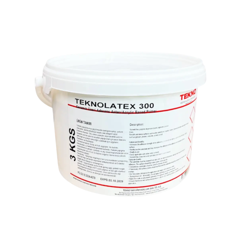Teknolatex 300 – бетоноконтакт адгезійна акрилова ґрунтовка з кварцовим піском, 3 кг