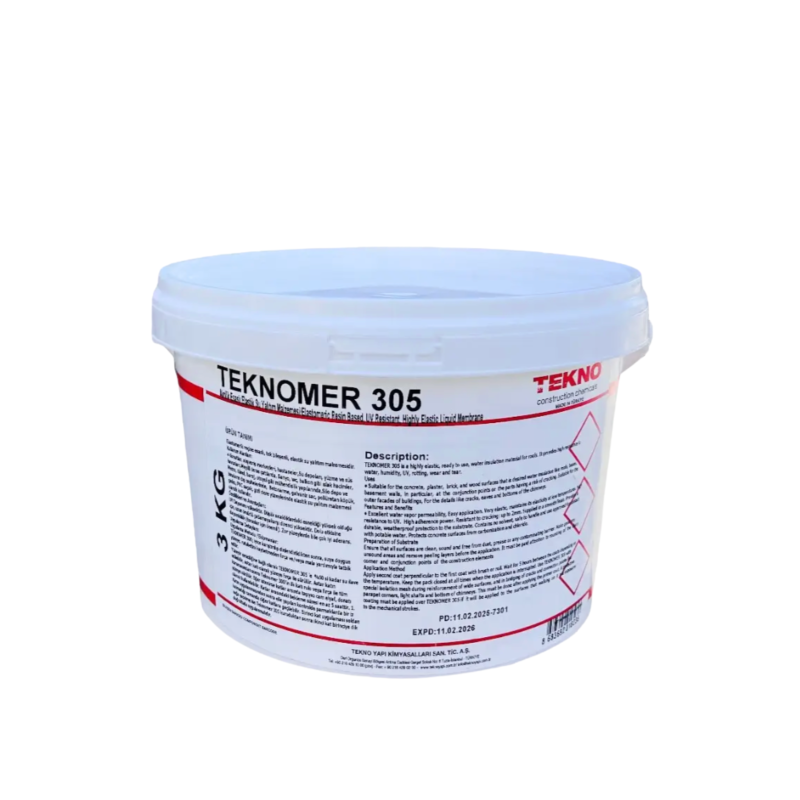 Teknomer 305 – акрилова еластична гідроізоляція для балконів, терас і покрівель, 3 кг