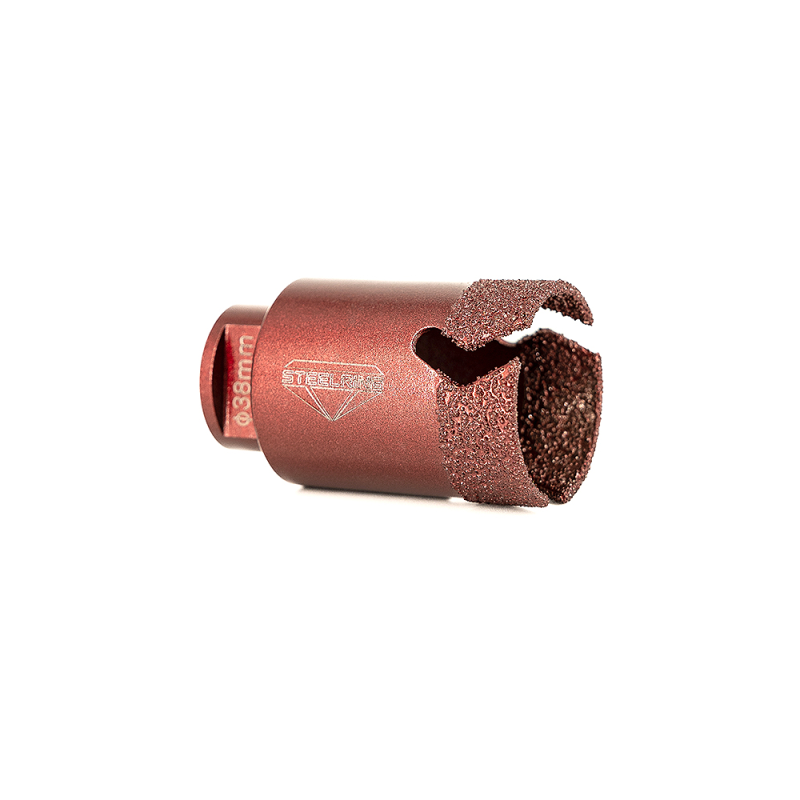 Алмазна коронка STEELRING Ø38 мм M14 для керамограніту, граніту, мармуру, каменю (VBDD38) Алмазна коронка STEELRING Ø38 мм M14 для керамограніту, граніту, мармуру, каменю (VBDD38)