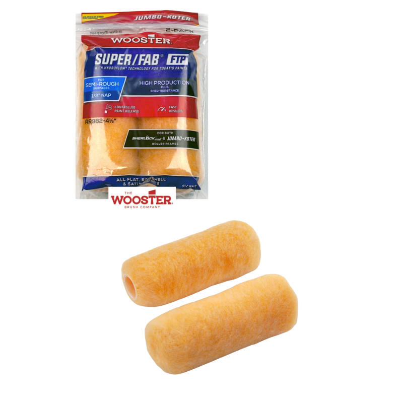 Валик малярний Wooster Super/Fab RR982, 10 см, ворс 13 мм, 2 шт Валик малярний Wooster Super/Fab RR982, 10 см, ворс 13 мм, 2 шт