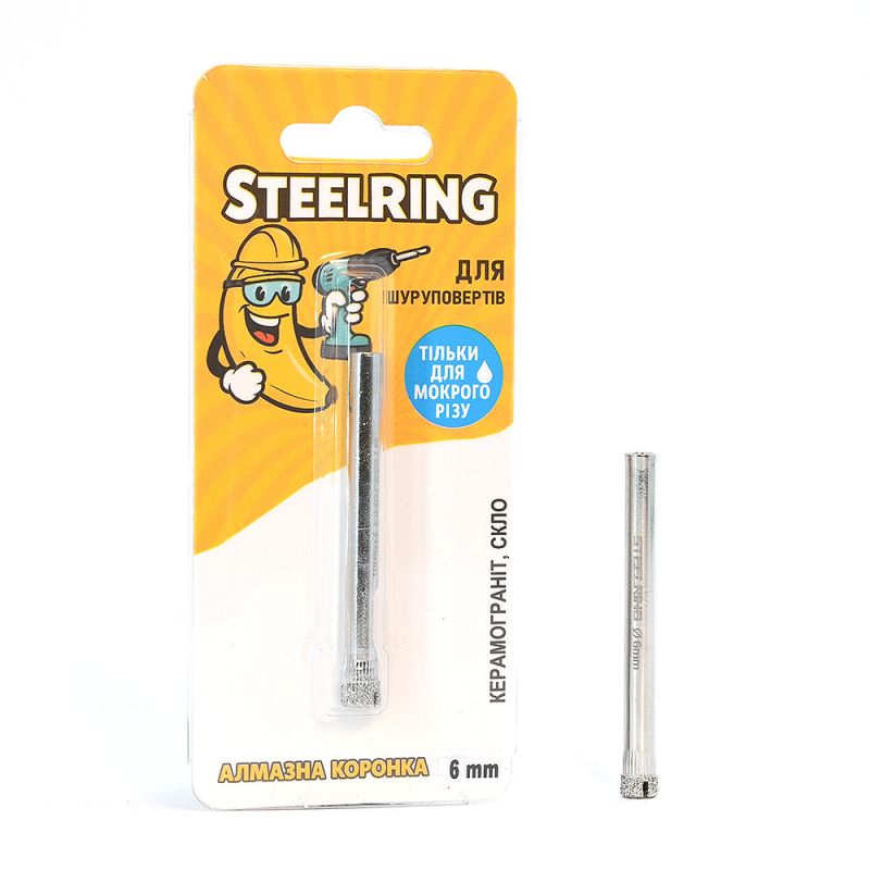 Алмазна гальванічна коронка Steelring D6 під дриль (STS6)