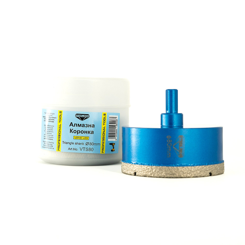 Алмазна коронка Steelring Blue під дриль 80мм (VTS80)