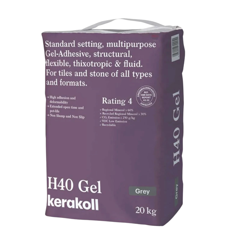 Клей для всіх форматів плитки Kerakoll H40 Gel Grey 20 кг (H40G)