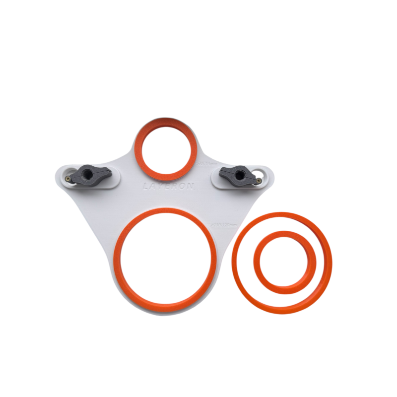 Шаблон-кондуктор Layeron для монтажу інсталяції  на два отвори + кріплення + 2 кільця (L0020)