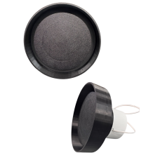 Вентилятор прихованого монтажу Layeron D100 (круглий) з регулюванням висоти плитки, білий/чорний (L0026)