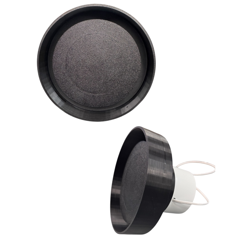 Вентилятор прихованого монтажу Layeron D100 (круглий) з регулюванням висоти плитки, білий/чорний (L0026) Вентилятор прихованого монтажу Layeron D100 (круглий) з регулюванням висоти плитки, білий/чорний (L0026)