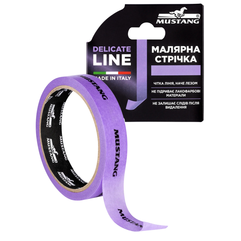 Малярна стрічка рисова MUSTANG DELICATE LINE 25мм*25м (ITWP2525L)
