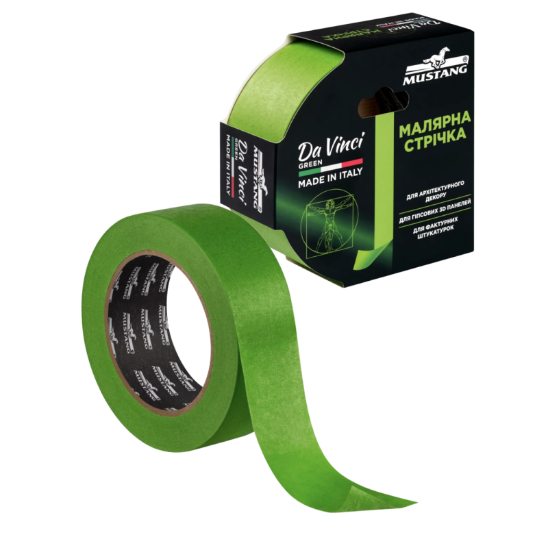 Малярна стрічка рисова  Mustang Da Vinci Green 48мм*50м (ITWP4850GN)