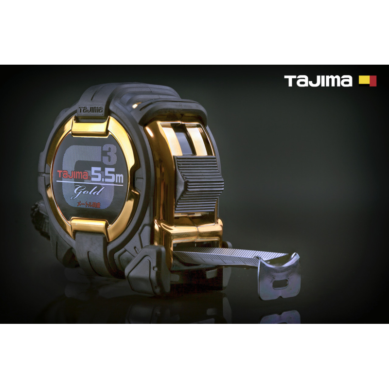 Рулетка будівельна 5,5м х 25мм TAJIMA G3 LOCK ударостійка Рулетка будівельна 5,5м х 25мм TAJIMA G3 LOCK ударостійка