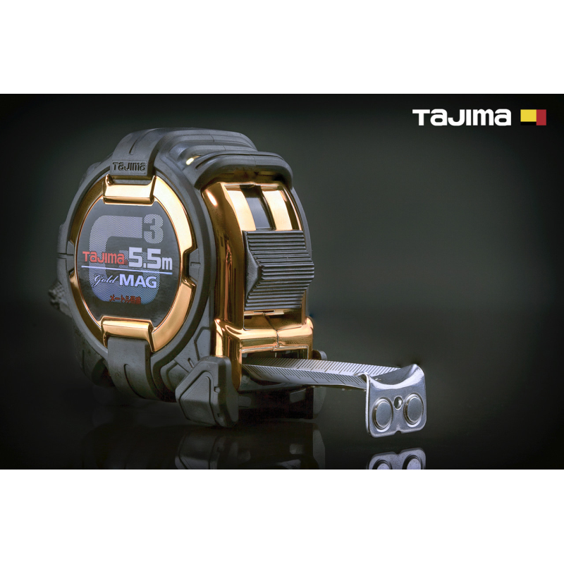 Рулетка будівельна 5,5м х 25мм TAJIMA G3 LOCK ударостійка магнітна