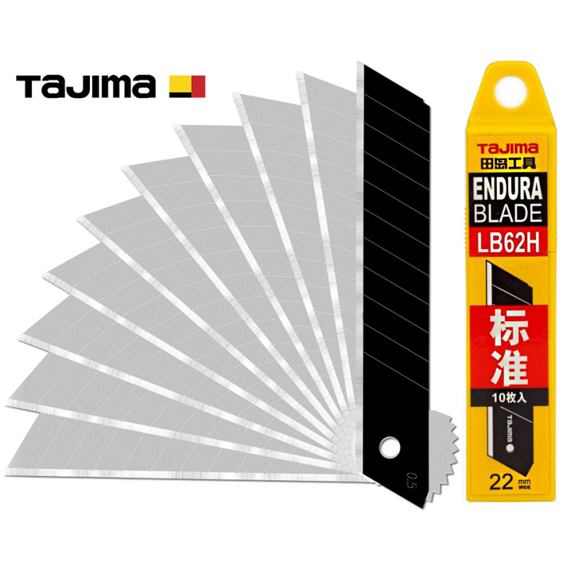 Леза для ножа 22 мм TAJIMA (Японія) LB62H сегментні 10 шт (1102-0024)