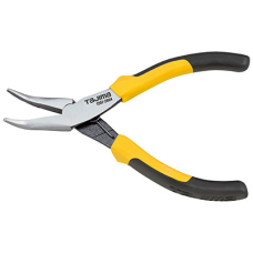 Плоскогубці (довгогубці) 125 мм TAJIMA (Японія) CrNi Хром-нікель, з вигнутим кінчиком