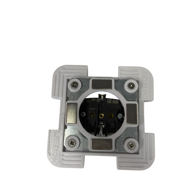 Розетка прихованого монтажу під плитку Layeron, бежевий/чорний (L0057)