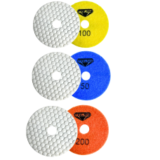 Комплект алмазних шліфувальних дисків STEELRING 100 мм №50, 100, 200 (DUDPKOM)