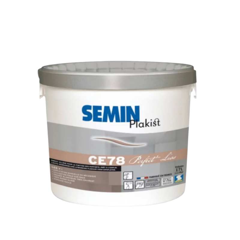 Шпаклівка для фінішної обробки гіпсокартону SEMIN CE 78 PERFECT'LISS, 17 л (95675)